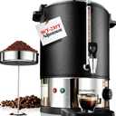 Tsukiko 100 Cup Commercial Coffee Urn with Temp Control, Extra Large Coffee Maker | 1500W Double Insulated 304 Stainless Steel Coffee Dispenser Hot Water Urn with for Home Party Office Catering