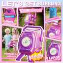 Bubble Machine with Lights, Big Bubbles Bubble Maker Toys for Kids & Toddler, 320ml Large Tank, Battery Operated Bubble Blower for Birthday Parties, Weddings, Indoor & Outdoor Play
