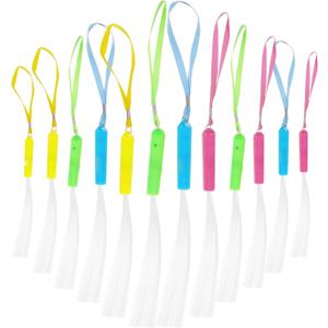 12pcs Fiber Optic Wands LED Flashing Sticks Light Up Toys Glow Sticks for Concert Christmas Birthday Wedding Party Decoration Supplies