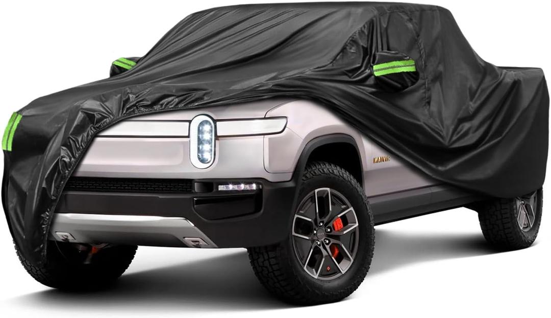 Waterproof 420D Oxford Fabric Car Cover fit Rivian R1T - Reinforced PU Coating, All-Weather Protection, Easy to Install