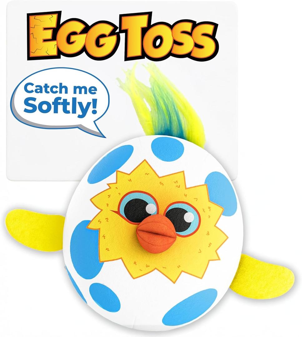 Move2Play, Egg Toss, Hilariously Wild and Fun Active Play Game | Easter Basket Stuffer | Easter Gift for Kids & Toddlers | Boys & Girls Ages 3, 4-8+ | Indoor/Outdoor Toy