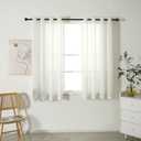 INLINAS Fluffy Sheer Curtains for Bedroom, Grommet Privacy Vertical Window Curtains & Drapes with Light Through for Living Room, 2 Panels, White, 52 x 63 Inch