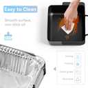 Grease Cup Drip Pan for Nexgrill 720-0830H 720-0830D 720-0896, Grease Tray Replacement Grill Catcher Drip Pan Box for 720-0882A 720-0888S 720-0898 for Cuisinart CGG-7400, 15pack Aluminum Foil Liner