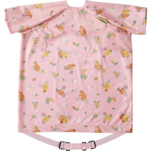 BIBaDO - Long Sleeve Baby Bibs - Babies & Toddlers 6-36 Months - Coverall Baby Led Weaning Bib - Easy Wipe, Soft & Waterproof (1 Pack, Bears on Bikes (Short Sleeve))