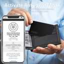 Reyke Wallet Tracker Card, Rechargeable Wallet Finder Compatible with Apple Find My (iOS Only) Item Finder for Luggage Tags Mobile Phones Passports, IP68 Waterproof