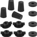 Replacement Kit for Berkey Water Filter- Compatible with Berkey Gravity Water Filters & Black Carbon Filters, Water Filter Hole Blocking Plugs Parts- 4 Set Wing Nuts, Washers & Silicone Blocking Plugs