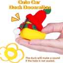 Rubber Duck Car Ornaments Yellow Ducks Car Dashboard Decorations for Christmas Decor and Home Decorations with Mini Hat Scarf and Sunglasses (B15)