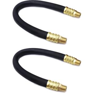 QWORK Air Compressor Hose, 3/8" X 15" Air Hose, 300 PSI Max Working Pressure, 1/4" Male NPT To 1/4" Male NPT Connections, Pack of 1 QWORK Air Compressor Hose, 3/8" X 15" Air Hose, 300 PSI Max Working Pressure, 1/4" Male NPT To 1/4" Male NPT Connections, Pack of 1
