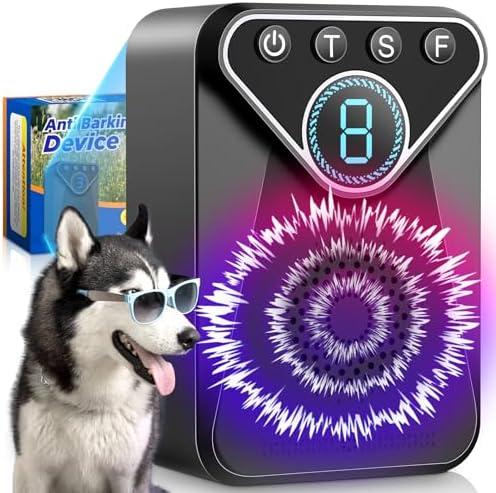 Anti Barking Device for Dogs, 9 - Mode Ultrasonic Dog Barking Control with 50 Ft Range, Rechargeable Waterproof Bark Deterrent Box, Dog Barking Silencer for All Dogs Indoor Outdoor