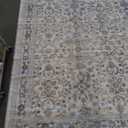 MontVoo-Vintage Area Rug 8X10 Beige for Living Room - Soft Distressed Printed Carpet for Bedroom - Non Slip, Machine Washable for Dining Room, Bedside, Office