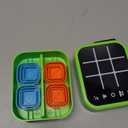 Rechargeable Tic Tac Toe Game Box with 5 Fun Brain Memory Games, Electronic Touchscreen Handheld Game, Portable Digital Puzzle Board Travel Toy, Gifts Choice for Kids and Adults (Green)