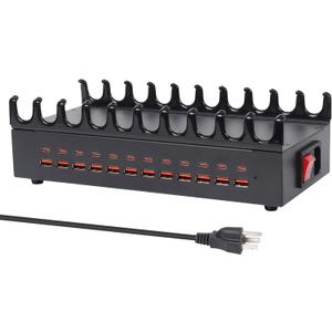 300W Charging Station for Multiple Devices - 24 Ports USB Fast Charging Station with Smart Power Delivery - Kindle, Phone, Tablet Charger Station for Home, Office, School
