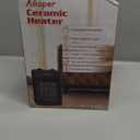 Space Heater, 1500W Electric Heaters Indoor Portable with Thermostat, PTC Fast Heating Ceramic Room Small Heater with Heating and Fan Modes for Bedroom, Office and Indoor Use (Black)