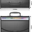 TOPCJ 25 Pockets Accordion File Organizer with Handle,Expanding File Folders for Documents, A4/Letter Size Paper,a-z Tabs,Perfect Expandable Accordian Filing Folders with Visible Window