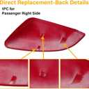 Moonlinks Compatible with 2016-2021 Honda Civic Passenger Side Mirror Cover Replacement,Red Mirror Cap for 10th Gen Civic,2019-2022 Insight,Right Side(1PC)
