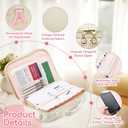 Personalized Letter Bible Covers for Women, Corduroy Teen Girls Bible Case with Shoulder Strap, Ivory Large Church Bag, Christian Gifts Book Carrying Case