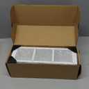 Suli Large Makeup Brush Holder Organizer, Wooden Cosmetic Brushes Storage with 3 Slots, Eyeliners Display Case for Vanity Desktop Bathroom Countertop -White