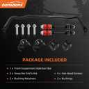 bansdans 55398938AC Front Stabilizer Bar Kit And K80894 Sway Bar Links Front Sway with PU Bushing Fit for 2009-2010 Dodge Ram 1500, 2011-2018 Ram 1500, 2019-2022 Ram 1500 Classic, OE#55398938AB