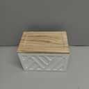 Tampon Holder for Bathroom Decor, Feminine Product Organizer with Lid, Shark Week Tampon Storage, Wood Pad and Tampon Organizer for Toilet Organizer, Bathroom Accessories Box for Girl Stuff