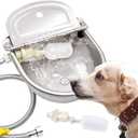 Automatic Dog Water Bowl Dispenser Large Size Pet Waterer Feeder Stainless-Steel Water Trough for Poultry and Small Livestock