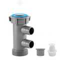 QruiLanTu1-1/2 Inch Dishwasher Kitchen Drain Pipe Hose Adapter, Kitchen Sink Drain Pipe Four-way Adapter Male Female Thread Fitting,with 1/4" Filter water line adapter