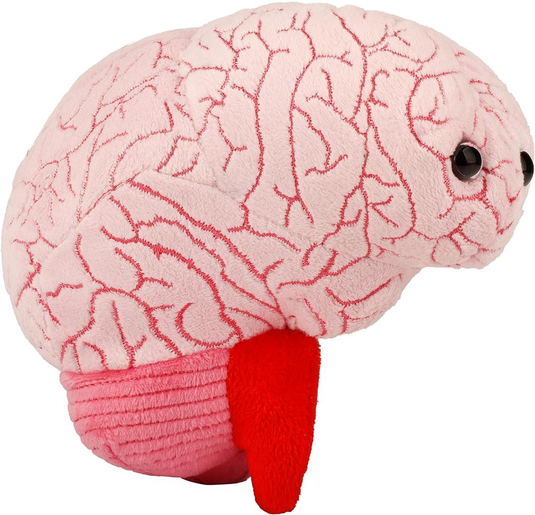 GIANT MICROBES Brain Plush, Gift for Med Student, Gifts for Neurologist, Brain Surgery Recovery, TBI Awareness, Neurology Gifts, Neuroscience Gift, Mental Health Awareness