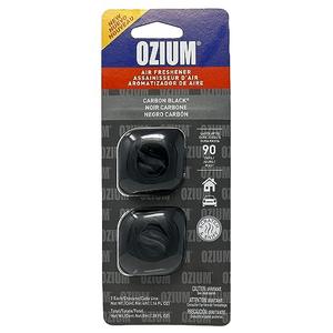 Ozium Membrane Car Vent Clip AC Air Fresheners Car Air Freshener and Car Odor Eliminator (Carbon Black, 2 Packs)