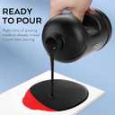 Nicpro Jet Black Color Acrylic Pour Paint, 33.8 Ounce Pre-Mixed Pouring Paint Supplies with Silicone Pour Oil & Gloves for Canvas, Rock, Wood Cell Creation Flow DIY Art Painting, Ready to Pour