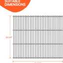 21 7/8 inch x 19 3/8 inch 1 Pack HDW195 Grill Steel Wire Cooking Grid Rock Grates Replacement Parts for Traeger Models 22 Series