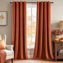 EMEMA Golden Brown Velvet Curtains 45 Inch Length 2 Panels Set Room Darkening Luxury Back Tab and Rod Pocket Thermal Insulated Window Drapes for Bedroom Living Room W40 x L45 
Terracotta