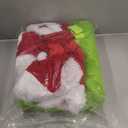 Santa Costume Adult.Christmas Costume 7pcs Suit With Green Monster Mask and Red Hat.Christmas Gift Box Packaging