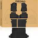 OEDRO Fit for Subaru Forester 2026 2025 Floor Mats Trunk Mat with Backrest Mat, Custom Fit TPE All Weather Floor Liners Accessories, Anti-Slip Back Seat Protector Fit for Forester, Full Mat Set