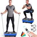 Vibration Plate Exercise Machine: 999 Speed Levels Vibrating Plate for Lymphatic Drainage Weight Loss Fat Burner 450 Lbs Whole Body Shake Plate with Resistance Bands for Gym Home Office