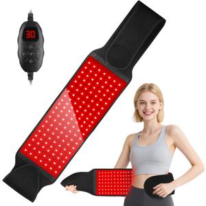 Red Light Therapy for Body, 140 leds Infrared Light Therapy for Shoulder Waist Muscle, Upgraded 3 in 1 Led Beads, 660nm Red Light & 850nm Near Infrared Light Therapy Belt