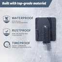 Rise age Adhesive Towel Hooks, Heavy Duty Stick on Towel Hooks for Bathrooms Wall Waterproof Adhesive Shower Hooks for Hanging Loofah, Clothes, Robes(Matte Black 4 Pcs)