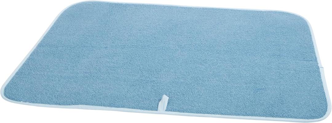 OGGI Absorbent, Reversible Microfiber Dish Drying Mat for Kitchen, Dish Drying Pad, 18 Inch x 24 Inch, Extra Large, Blue