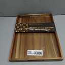 Acacia Wood Serving Tray with Handles (17 Inches) Decorative Serving Trays Platter for Breakfast in Bed, Lunch, Dinner, Appetizers, Patio, Ottoman, Coffee Table, BBQ, Party Great for Lap &Couch