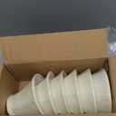 Wellmet Chandelier Shades, ONLY FOR CANDELABRA BULBS, Clip-on Fitter Lamp Shades, 3" X 6" X 5", 6 pcs Set (Bell-3x6x5 inches, Cream white)