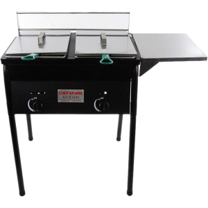 Chefspark - Outdoor Dual Tank Deep Fryer with 2 Baskets and Stainless Steel Oil Tank