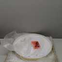 HollyHOME 2-Tier Round Gold Side Table, Outdoor Small Folding Accent Stand with Removable Tray, Anti-Rust Metal Asional Table for Balcony Patio Living Room, Nightstand for Bedroom(Gold&White)