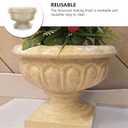 Musaner Flower Pot Plastic Mold Concrete Clay Succulent Planter Mold Flower Planter Mold Flower Pot Making Mold DIY Vase Mold, 11.4x11.4x10.6in, Beige