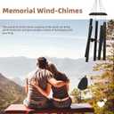 FSVGYY Wind-Chimes-Outdoor-Large-Decor, Deep Tone Soothing Melodic Tones Windchimes, Wind Chimes for Outside, Memorial Wind Chime Best Gift for Mom Women Grandma Neighbors32" Black