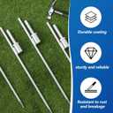 Pelopy 1 Pcs 24 Inch Feather Flag Ground Spike Ground Stake Flag Base Heavy Duty Flags Pole Holder for Outdoor Banner Stakes Fits Poles with 0.65 Inch Inner Diameter, Stake Only