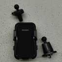 Firm-hold Vent Car Phone Holder for iPhone, Rotatable Universal Phone Mount with Adjustable Wide Clamp, Hands Free, Metal Hook, Anti-vibration, Single-press Release, Heat-resistant, (Dashboard-Free) (AC-Black)