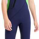 Kids Wetsuit, 2mm Girls Boys Shorty Wetsuits, Thermal Neoprene Swimsuit Warm Sun Protection Front Zip Ultra Stretch Diving Suit Child's Wetsuit for Watersport,  Green, 6