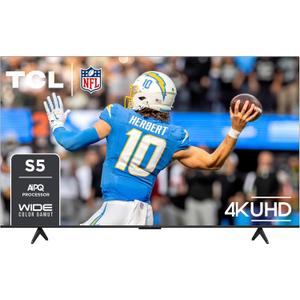 TCL 65-Inch Class S5 4K UHD LED Smart TV with Google TV (65S551G, 2024 Model), Google Assistant Built-in with Voice Remote, Compatible with Alexa, Streaming Television