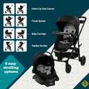 Safety 1st Grow and Go Flex 8-in-1 Car Seat Stroller Combo, Baby Stroller Travel Systems for Infants 4-30 lbs, Stroller and Carseat Combo Set, Forest Tide, MFGD is 12-30-2025
