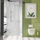 AmazerBath Stall Shower Curtain Liner 36x72, Walk in Shower Curtain Plastic, Clear Shower Stall Curtain Liner Heavy Duty Thick PEVA, Half Shower Liner with 2 Weighted Stones and 6 Grommet Holes
