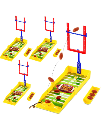 10 PCS Mini Football Game Desktop Football Games Field Goal Soccer Toys with Foam Soccer Goal Post, Bases, Catapults, Flick Finger Board Desk for Sports Party, Office, Gifts