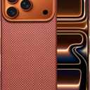 Premium Orange Aramid Fiber Phone Case for iPhone 17 pro max, Slim Protective Cover with Camera Protection, Fit for Magsafe (Orange, iPhone 17 pro max)